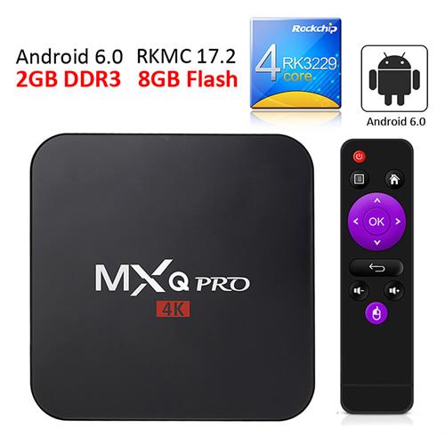 MXQ PRO KODI 17.2 4K Android TV BOX  RK3229 VP9 2GB/8GB WIFI Dolby DTS