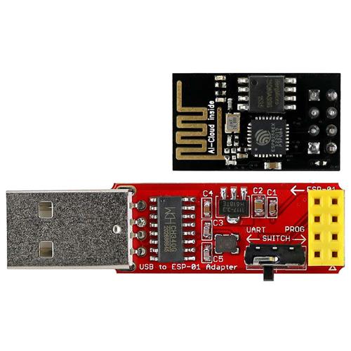 

ESP-01 ESP8266 Wi-Fi Transceiver Module with USB to ESP-01 Adatper