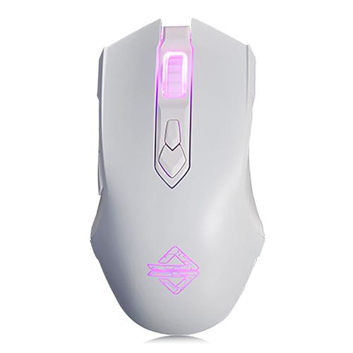 Ajazz AJ52 Colorful Backlit Wired Gaming Mouse - White