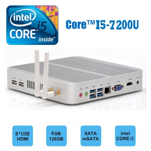 

Hystou FMP03 Barebone Mini PC Core™ i5-7200U 4GB/128GB 4K Fanless Mini PC WIFI Gigabit LAN HDMI SATA VGA