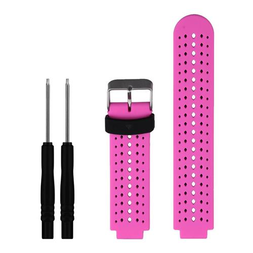 

26mm Width Garmin Forerunner 220/230/235/630/620/735 Replacement Silicon Watch Band Strap - Pink Black