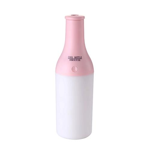 

Mini USB 3 in 1 Bottle Humidifier Practical Aromatherapy Machine LED Night Light 180ML -Pink