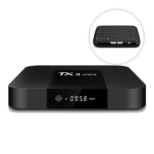 

Bundle TANIX TX3 MINI Android 7.1 KODI 17.3 Amlogic S905W 4K TV Box 2GB/16GB WIFI LAN HDMI CEC + H18 Full Screen Touchpad Mini Wireless Keyboard