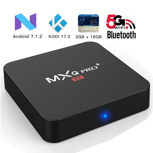 MXQ PRO+ Android 7.1.2 Amlogic S905X 4K TV BOX 2GB/16GB Black