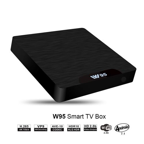 W95 Android 7.1 KODI 17.3 Amlogic S905W 2GB/16GB 4K TV BOX  WIFI LAN HDMI CEC - Black
