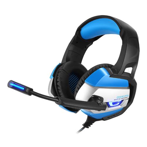 

ONIKUMA K5 Gaming Headset with Mic Stereo USB LED Headphones for PS4 XBOX One PC Laptop Mac - Blue + Black