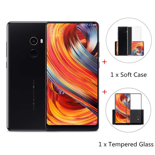 

Package B]Xiaomi Mi Mix 2 5.99 Inch 4G LTE Smartphone 6GB 256GB 12.0MP Cam Snapdragon 835 Octa Core Android 7.1 Global ROM - Black + Soft Case + Tempered Glass
