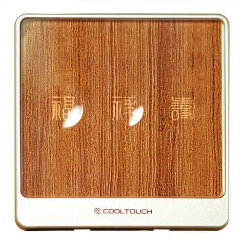 

Cooltouch CTSS-WMJ-3 3 Gang Touch Switch Wireless Panel Remote Control Light Controller Body Induction -Brown