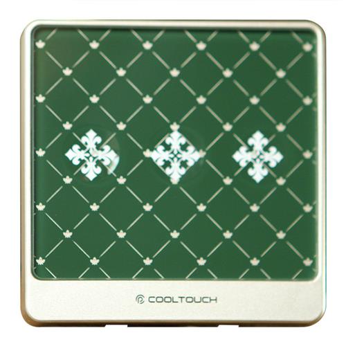 

Cooltouch CTSS-WMJ-3 3 Gang Touch Switch Wireless Panel Remote Control Light Controller Body Induction -Green