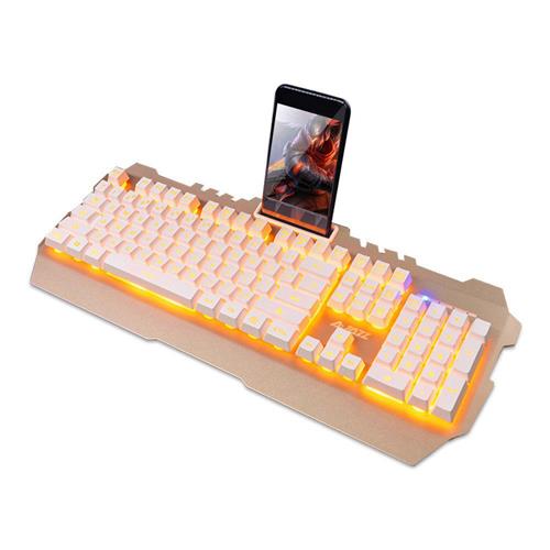 

Ajazz Membrane Keyboard 104 Keys 19-key Anti-Ghosting Waterproof Metal Panel With Backlit - White