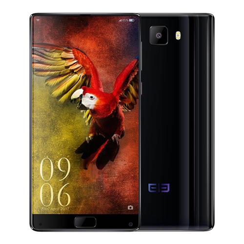 Elephone S8 6.0 Inch Smartphone 2K Full Screen Helio X25 Deca Core 4GB 64GB 21.0MP Cam Android 7.1 Touch ID 4000mAh  Quick Charge 3D Curved Glass Body - Black