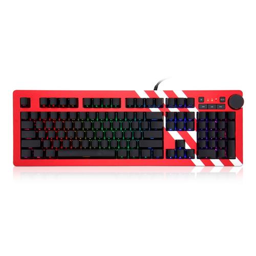 

Ajazz AK60 Wired Mechanical Gaming Keyboard Silver Switch RGB Backlight 104 Classic Layout - Red