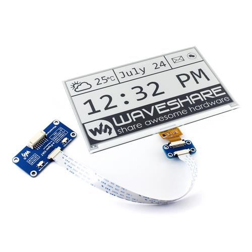 

Waveshare 7.5 Inch E-Paper Display HAT Module Kit 640x384 Two-color for Raspberry Pi
