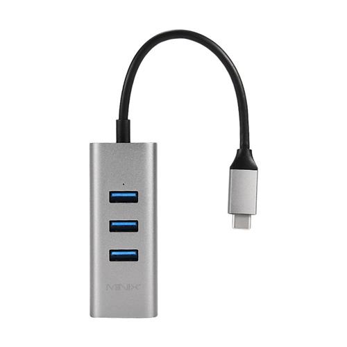 

MINIX NEO C-UEGR USB-C to 3-port USB 3.0 and Gigabit Ethernet Adapter - Space Gray