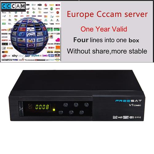 DVB-S2 Freesat V7 HD1080P Satellite Receiver Receptor Decoder Powervu USB WIAC 