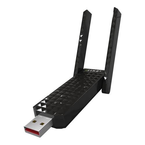 

EDUP EP-AC1625 Dual Band USB WiFi Adapter 2.4GHz 5.8GHz Dual Band 802.11AC 600Mbps With External Double Antennas - Black