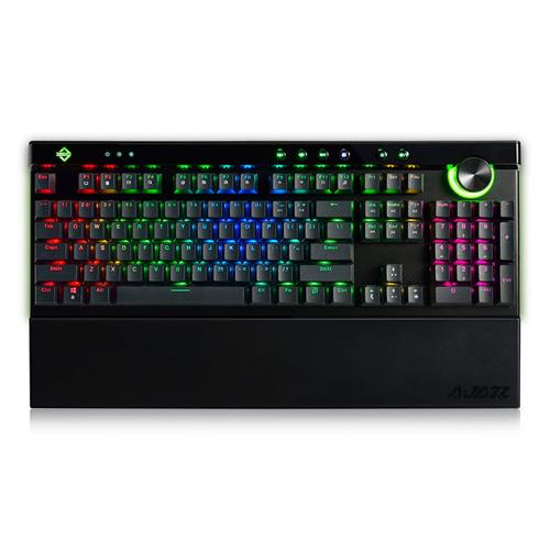 

Ajazz AK45 RGB Wired Mechanical Gaming keyboard Box Red Switches With Dual-mode Knob Wrist Rest 111 Keys - Black
