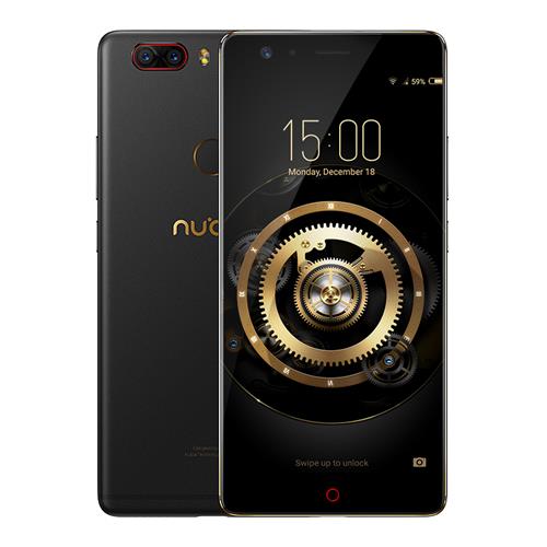 ZTE Nubia Z17 Lite 5.5 Inch Smartphone 6GB 64GB 13.0MP Dual Rear Camera Snapdragon 653 Android 7.1 NFC QC3.0 Metal Body Dash Charger Included Global Version - Black Gold