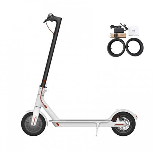 [EU Version] Original Xiaomi M365 Folding Electric Scooter IP54 Intelligent BMS Dual Braking System Aluminum Alloy Body Two Wheels Electric Scooter - White