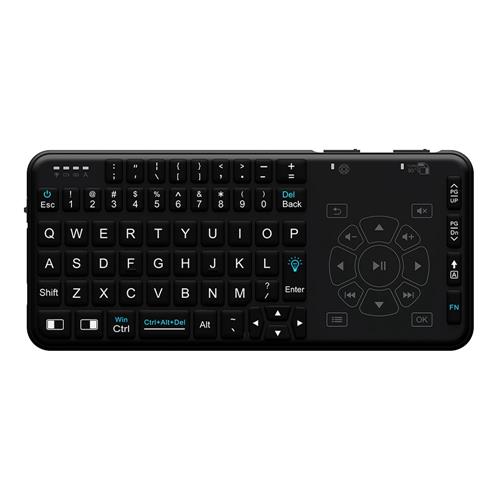 

Rii Mini i4 Wireless Handheld Remote Multimedia Backlit Touchpad Keyboard For PC/Laptop/Android Smart TV Box - Black