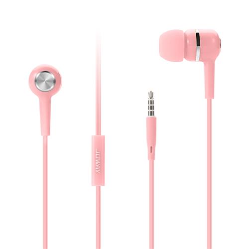 pink earphones with mic