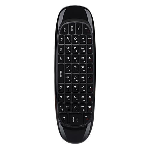 

C120 AZERTY 6-Axis Gyro 2.4G Wireless Air Mouse Keyboard for Android/Windows/Mac OS/Linux Systems - Black
