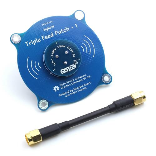 

GEPRC Triple Feed Patch-1 5.8GHz 9.4dBi RHCP/LHCP FPV Pagoda Antenna for Transmitter Receiver - SMA Male