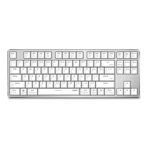 

Rapoo MT500 Wired Mechanical Keyboard With Backlight 87 Keys Anti-ghosting - White