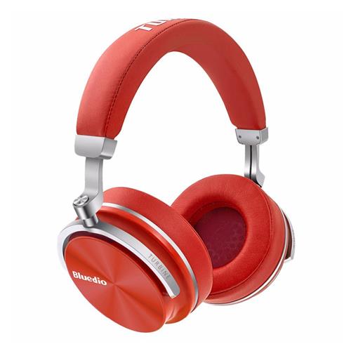 

Bluedio T4S Wireless Bluetooth Headphones with Mic Active Noise Cancelling - Red