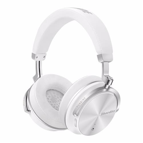 Bluedio T4S Wireless Bluetooth Headphones with Mic Active Noise Cancelling - White