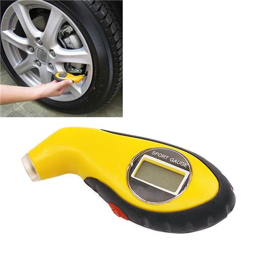 

GL-0812 Tire Pressure Gauge Tester Digital LCD Screen With LED Light For Auto Car Motorcycle Wheels Tires - Yellow