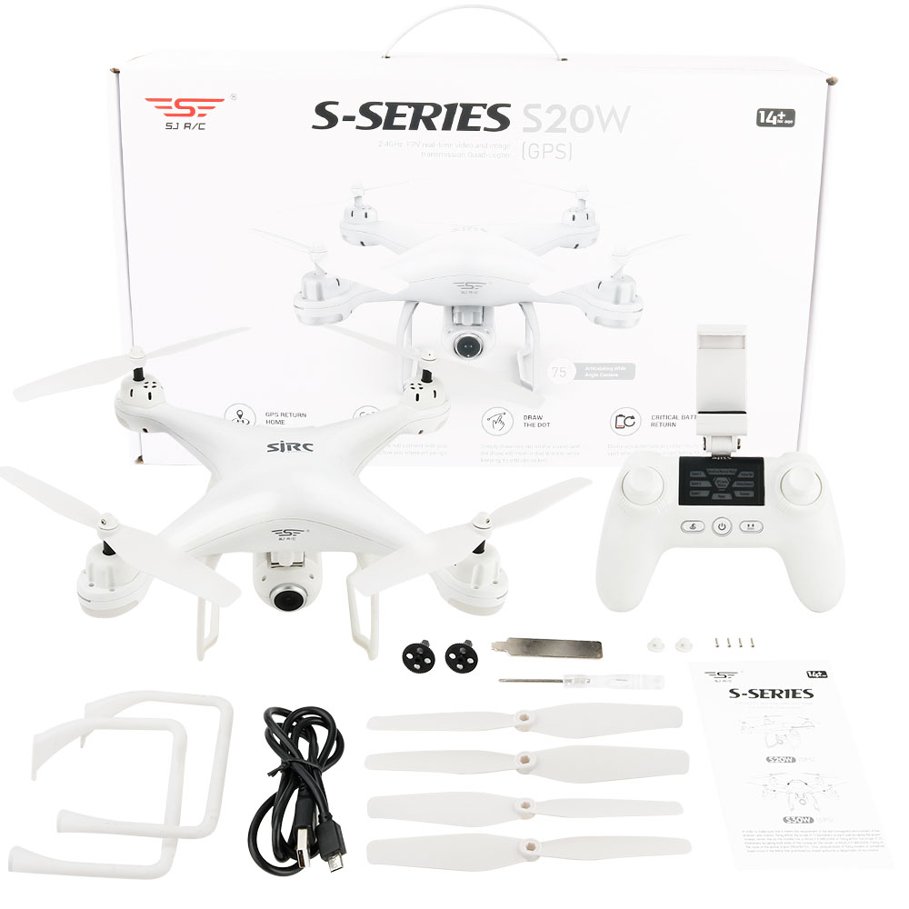 SJRC S20W RC Quadcopter RTF White