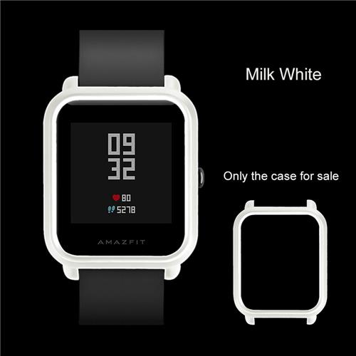 

Protective Cover Case For Huami Amazfit Bip Smartwatch PC Case Multiple Color - Milk White
