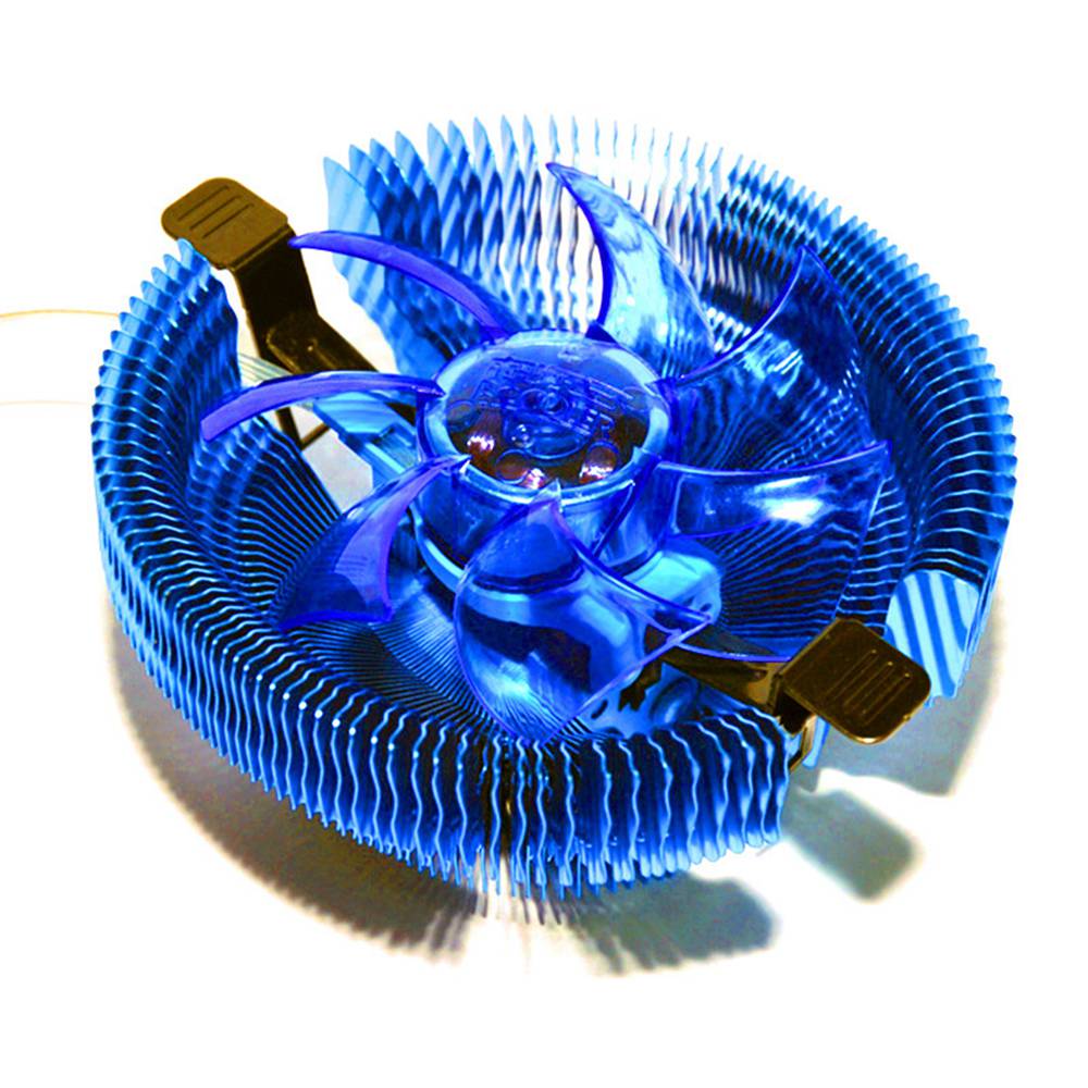 

Pccooler Qingniao 4 Ultra-silent CPU Cooler Fan Temperature Controller With Blue Light Fan - Silver + Blue