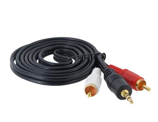 3.5 mm to 2 RCA Cable Black