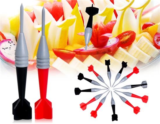 Dart Design Plastic Fruit Forks