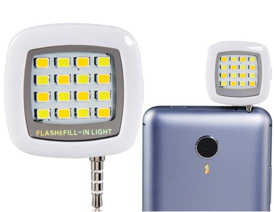 

Digital LED Video Light with Three Brightness Modes for Mobile Phone (White