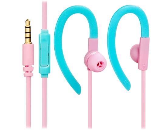 

SMZ 640 3.5mm In-Ear Earphone Headphone Super Bass Stereo With Microphone - Pink + Blue