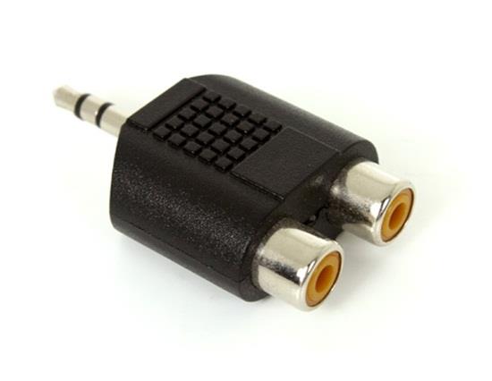 Two RCA Female Adapter Black