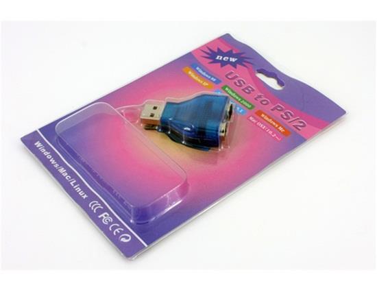 USB to PS/2 Adapter Blue
