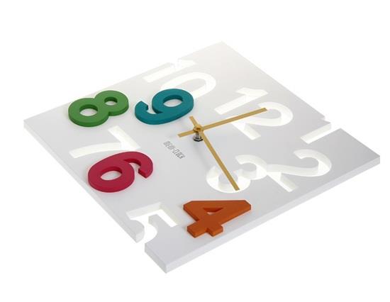 3D Stencil Numeral Mark Square Wall Clock