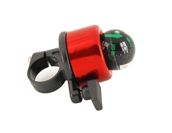 Bicycle Bell Mini Compass Red