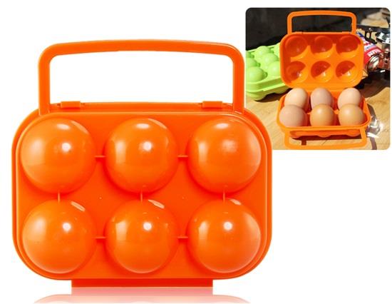 Portable 6-Compartment Egg Protective Carrying Case
