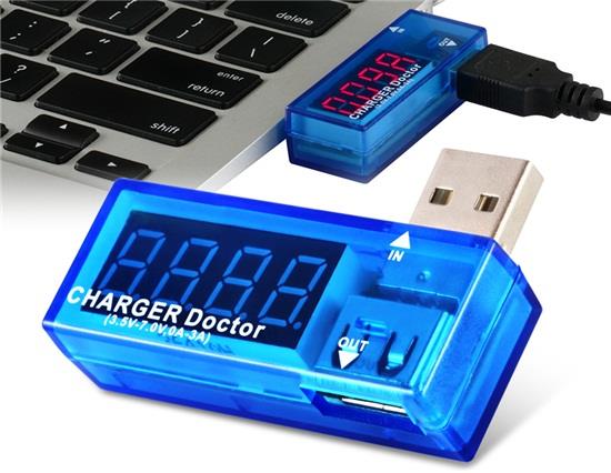 

USB Mini Charger Doctor Current Test Tool Voltage Test Tool Amp Volt Reader - Blue