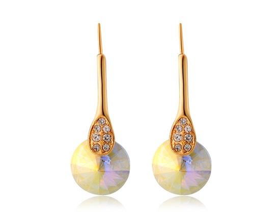 18K Gold Plated Alloy Crystal Decoration Earring