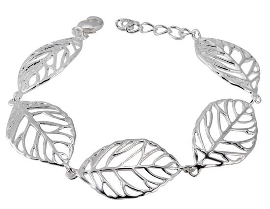 Hollow Out Leaf Design Bracelet