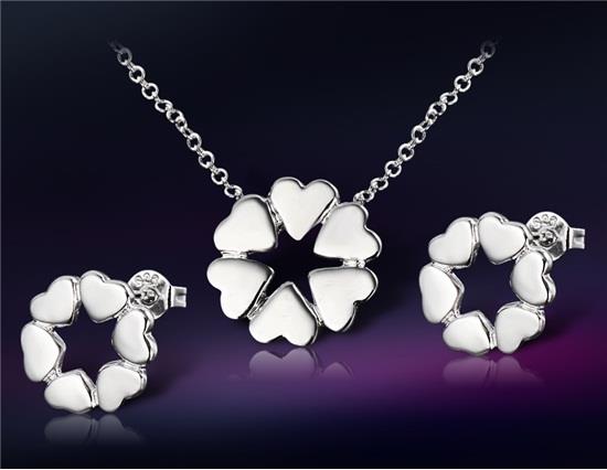 Silver Plated Necklace & Earring Set