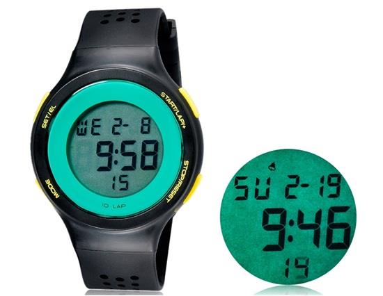 

SHORS SH-786 Unisex Round 30 m Water Resistant LED Watch M. - Black