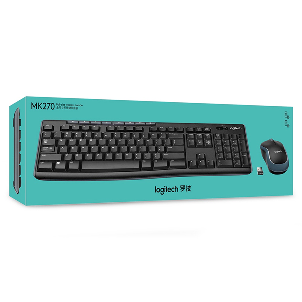 Logitech MK270 Wireless Keyboard And Mouse Combo Black