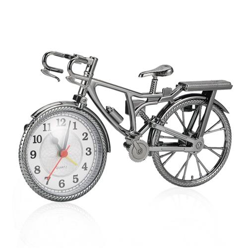Retro Bicycles Alarm Clock Silver